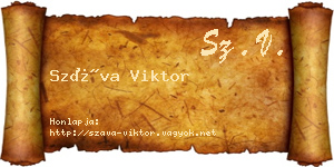Száva Viktor névjegykártya
